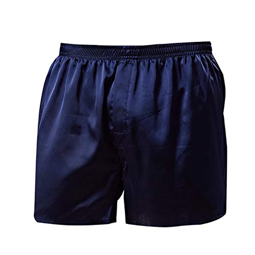 Mens Satin Boxers Shorts Satin Underwear Loose Sleep Pajama Bottom for Valentine's Day,Birthday or Wedding