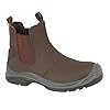 Grafters M371B Mens Coated Leather Safety Dealer Boots Brown #3