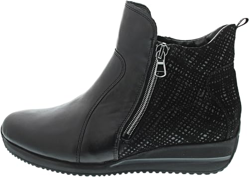 Bottines Waldläufer Himona femme extra large confort en cuir souple