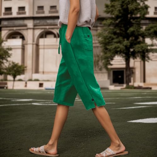 Cadeau d'été idéal : pantalon ample en coton lin doux et blanc - 2