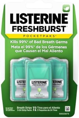 Listerine Tiras de hálito portáteis Freshburst Pocketpaks, tiras ...