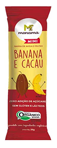Barrinha de Aveia, Banana e Cacau Orgânica Monama Mini 25g