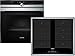 Produktbild Siemens EQ2Z097 Set Backofen mit Mikrowelle HM633GNS1 + Induktion Glaskeramik Kochfeld EX645FXC1E