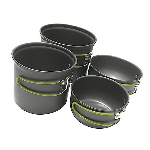 OSOLADY 1Set Portable Camping Cooker Lightweight Aluminium Alloy Cooking Utensils for Outdoor Cooking Durable Easy to Clean for Persons