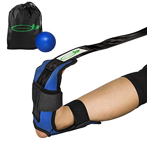 Lumia Wellness Foot Stretcher and Massage Ball Bundle - for Plantar Fasciitis, Achilles Tendinitis, Hamstring, Calf, Quad Pain Relief - Carrying Bag Included