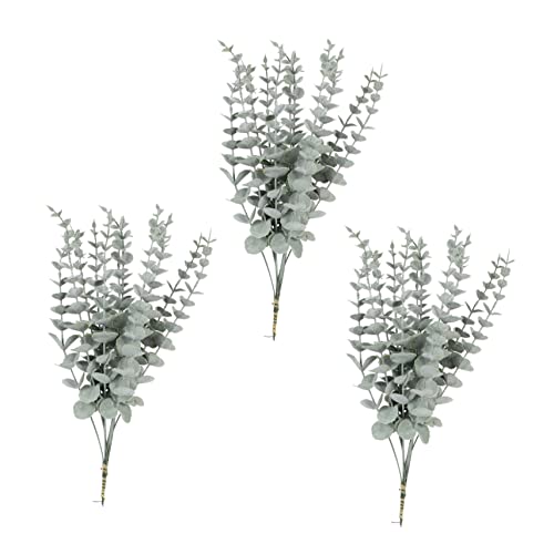 HAWILLOSCH 36 Piezas Hojas De Eucalipto Simuladas Paquete De Ramo De Flores Ramo De Hojas Falsas Relleno De Florero Hojas De Eucalipto De Seda Ramo De Flores Artificiales Falso El Plastico