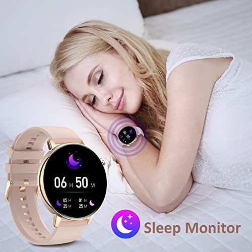 Bybukckr Smart Watch For Women(Call Receive/Dial), Smartwatch For Android Phones And Iphone Compatible, Waterproof Fitness Tracker With 20 Sports Modes Heart Rate Blood Oxygen Sleep Monitor Pedometer #TOP5