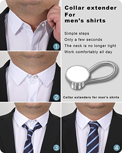 Pants Button Extender Shirt Collar Extenders: 8 Pcs Jeans Waist Silicone Extender Button For Mens And Women - 6 Pcs Neck Button Extender Collar Extenders For Mens Dress Shirts #TOP4