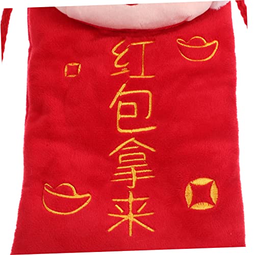 Year Plush Crossbody Bag Cute Red Envelope Wallet for Boys and Girls and Adults Spring Festival Money Packet Year for Celebrations4