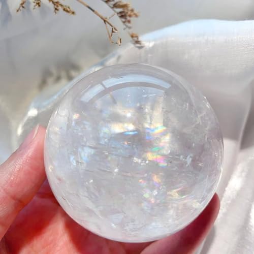 Sphère en cristal de calcite blanche pour purifier l'ambiance et harmoniser l'esprit
