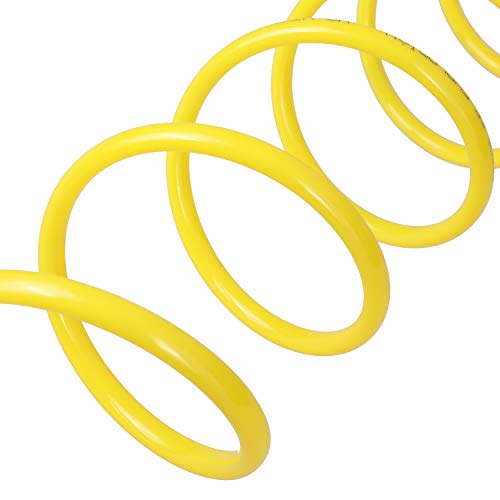 Wynnsky Coiled Air Hose, Nylon Material, Anti-Corrosion, Abrasion Resistance, 1/4 Inch × 12 Feet, 1/4 Inch Npt Brass Air Compressor Accessories Fittings, 200Psi #TOP3
