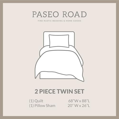 Image of Paseo Road Pontiac 2 Piece Twin Aztec Cotton Reversible Quilt Set