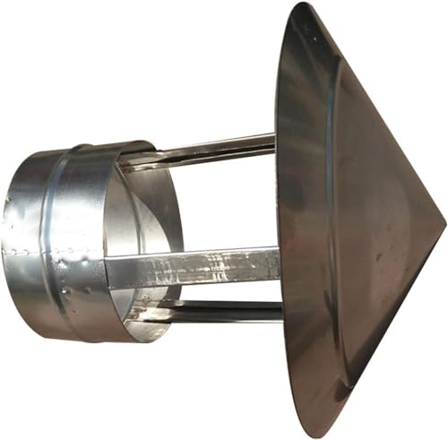 Zanotva Chimney Cowl Cap Tool, Stainless Steel Vent Cowl Pipe Rain Cover Protector Cap Ending Roof Cowl for Ducting Ventilation Cap Rain Hat Hood (Size : 400mm)