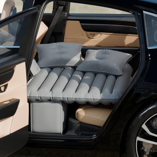 Lifelong Car Inflator Bed with Pump & 2 Air Pillow- Air Bed for Car, Quick Inflatable Back Seat Bed,...