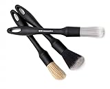 O.C.D AUTOMOTIVE Premium Soft Boar Bristle Brushes 3pk (for Cars, Home, Makeup, and More)