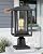 Beionxii Outdoor Post Light, Large Exterior Lamp Post Light Pier Mount Lantern with Base, Black Cast Aluminum w/Clear Glass (19" x 9") - A197P-1PK