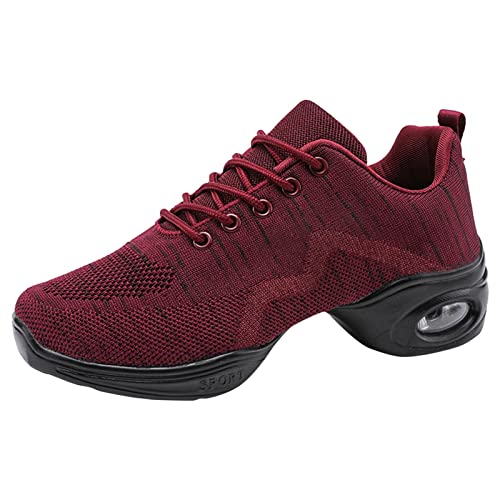 Zapatos baile sneakers mujer negros transpirables de verano estilo urbano