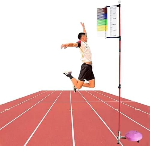 Jump Tester Equipment，Vertical Jump Tester1.3-3.6m Vertical Jump Tester Adult Child, Gym School Vertical Jump Trainer for Basketball Volleyball, Floor Standing High Jump Test Pole with Wheel