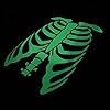 Mens Glow in The Dark Skeleton T Shirt, Simple Halloween Fancy Dress Gift Idea for Men and Women, Unique Halloween Party Costume for Him, Skeleton Body Print Tee, XXL, Black #5