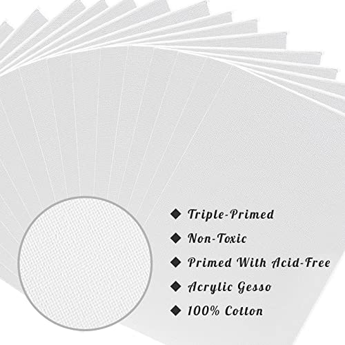 image for Simetufy Canvases for Painting 12 Pack,8 x 10 Inch Painting Canvas, Bl
