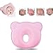 ANSGEC Almohada Bebe Recién Nacida Bebé Almohada Anti-Plano Cabeza de Memoria Espuma Cojin Bebe con Diseño Ergonómico(Rosa)
