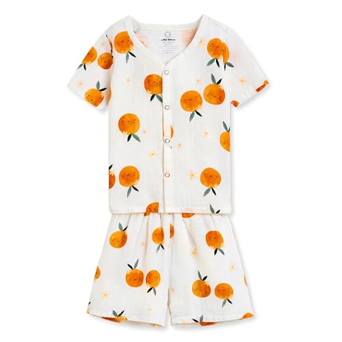 Image of The Boo Boo Club Kid'S 100% Muslin Organic Cotton Printed Button Shirt and Short Set | Half Sleeve Shirt | Summerwear Set | Kids Cothing Wear Set