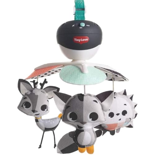 Tiny Love Mobile de Voyage, 3-in-1 Mobile Musical Lit Bébé, 0+ Mois, Mobile Bebe Poussette, Multi-usage avec 3 Connecteurs, 5 Mélodies, 30 Minutes de...
