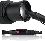 Camkix Kit de nettoyage des objectifs de la caméra - Air Souris, 2in1 Stylo à lentilles, brosse de nettoyage, bouteille de pulvérisation avec/solution, papier à lentilles (50 Feuilles), Cloches en microfibre- pour lentilles