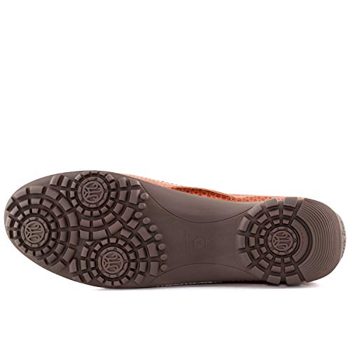 Mocassim feminino Marc Joseph New York 25876-B de couro fechado, Coral Snake, 8