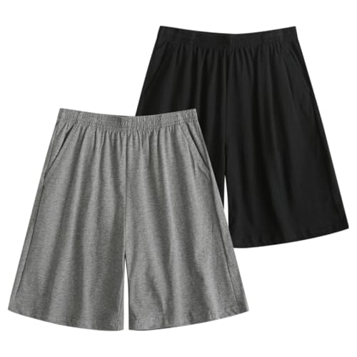 Shorts de pyjama homme anti-transpiration en coton grande taille