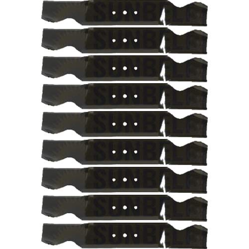 Paquete de 9 cuchillas de repuesto para cortacésped XHT de alta elevación para Mtd/Cub Cadet/White 742-0473 | 19.375" x 3" / 0.40625" agujero