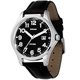 cicininc Analog Wrist Watch for Men Women-38mm Rugged Slim Wind Up Watches, Men's Everyday Leather Band Classic Wristwatch
