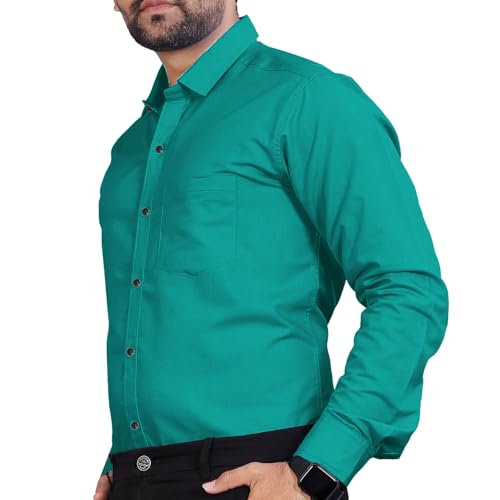 Image of Univibe Men's Slim Fit Full Sleeve Spread Collar Cotton Blend Shirt for Men and Boys