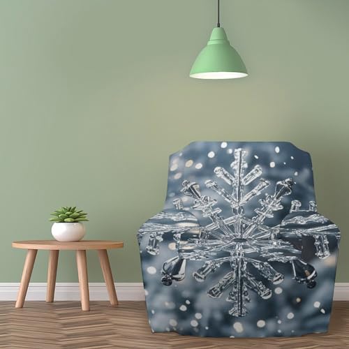 Housse de canapé extensible flocon de neige pour fauteuil 81-119 cm - 6