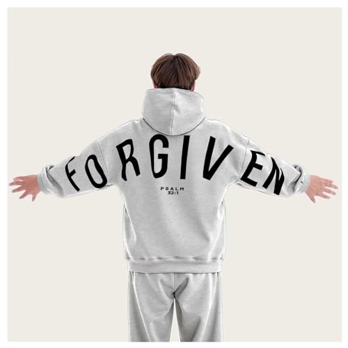 Forgiven Hoodie Men Women Letter Graphic Print Hoodies Oversized Pullover Sweatshirts Fashion Streetwear with Pockets3