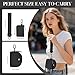 KeyChain Wallet Wristlet Wallets For Women Mini Zip Dual Pouch Wristlet (black+black)