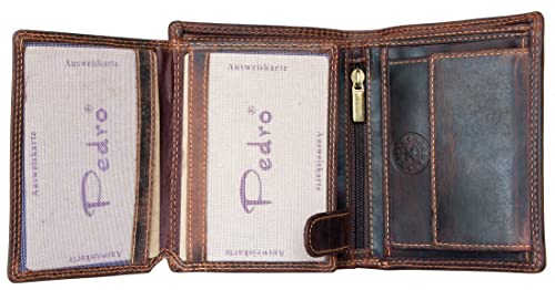 FLW Men's Brown Durable Oiled Genuine Leather Wallet Pedro with RFID (Data Protection)3