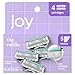 joy razor blade cartridge refill for women, 4 blade refills