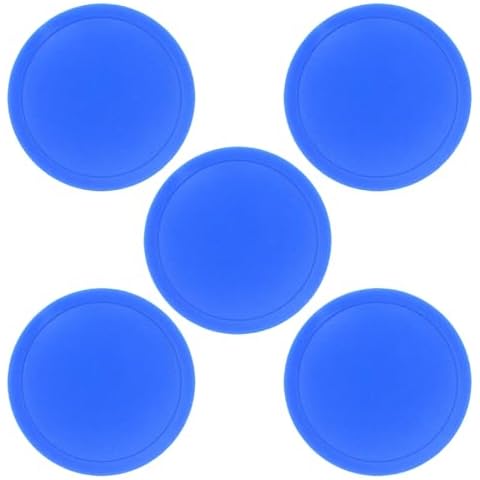 Eowluu 5Pcs Home Air Hockey 3inch Heavy Hockey Tables Table Game Air Hockey Replacement Part, Blue Cover
