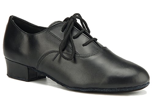 MGM-Joymod Men's Classic Social Dance Closed Toe Lace-up Salsa Tango Jazz Rumba Ballroom Latin Modern Dance Shoes/Black 9.5 M US