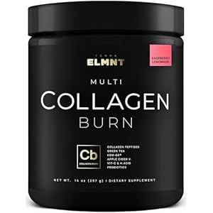 ELMNT Super Collagen Burn for Women w. Probiotics, Hyaluronic Acid, Apple C Vinegar, KSM66, Biotin+ Ultra Premium Colageno Multi Collagen Protein Powder for Women Weight Loss & Beauty (Razz Lemonade)