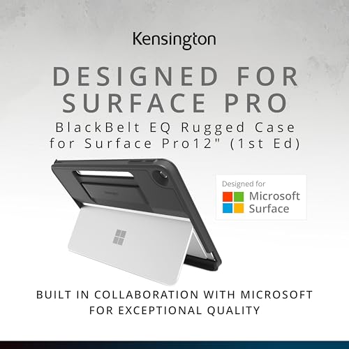 Image of Kensington Blackbelt Rugged Case for Surface Pro 11 /10 /9, 13 inch Military-Grade Protection - Black (K96541WW)