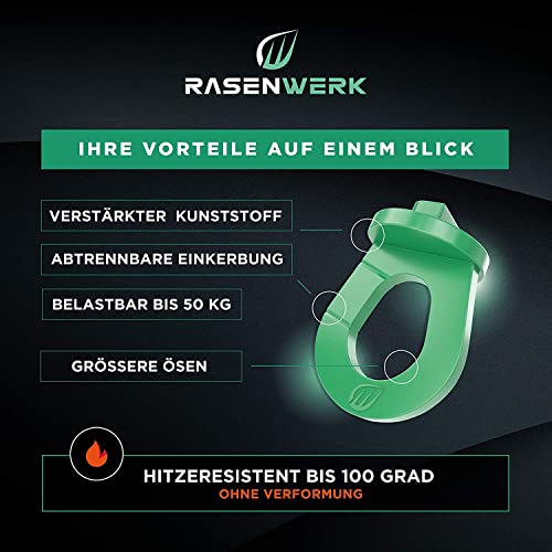 RASENWERK®, 100 innovative greenhouse clips with notch, sturdy plant holder, compatible with the brands Zelsius, Deuba etc - Image 3