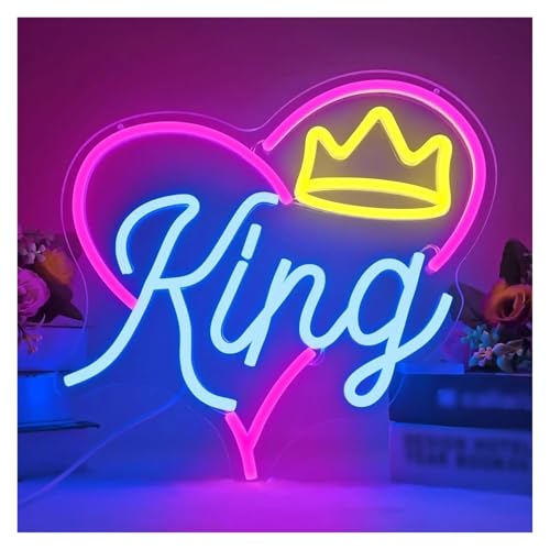 Néon LED Roi avec interrupteur USB et luminosité variable pour mur - 6