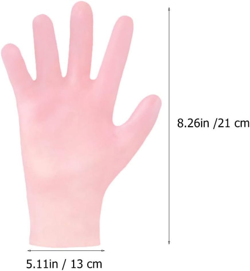NOLITOY Moisturizing Gloves for Dry Skin Care and Exfoliating, 2 Pairs Size, Anti-Dry Hand Protection and, Suitable for Nighttime Hand Spa and Daily Beauty Care