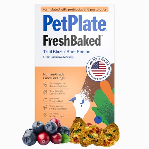 PetPlate FreshBaked Dry Canine Meals Grain-Inclusive | Human Grade Canine Kibble | Vet Designed and Formulated with Prebiotics and Postbiotics | No Fillers or by-Merchandise | 2lbs (Beef) PetPlate FreshBaked Dry Canine Meals Grain-Inclusive | Human Grade Canine Kibble | Vet Designed and Formulated with Prebiotics and Postbiotics | No Fillers or by-Merchandise | 2lbs (Beef)