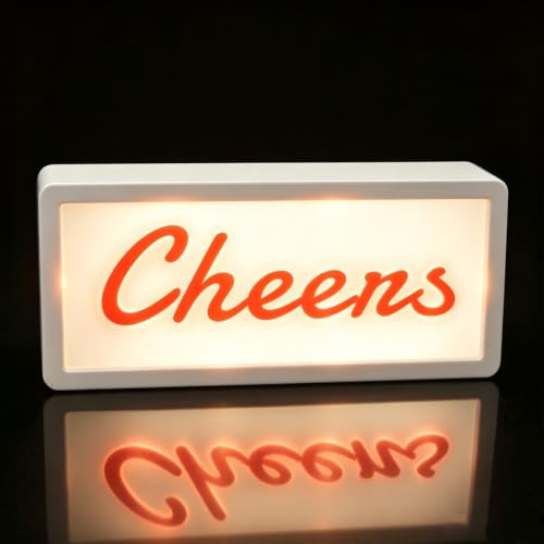 Cheers Sign Neon Light Box Cheers Sign Desk Light