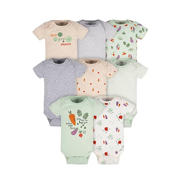 Gerber unisex-baby 8-pack Short Sle...