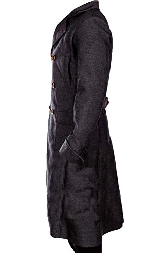 Men's Sherlock Holmes Benedict Cumberbatch Wool Long Trench Coat Jacket4