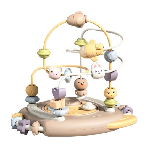 Perlas laberinto – 20 x 16 x 23 cm montaña rusa juego educativo | para niñas casa escuela preescolar | fiesta de cumpleaños reunión familiar aby perla juguete | ABS Montessōri educación temprana mano